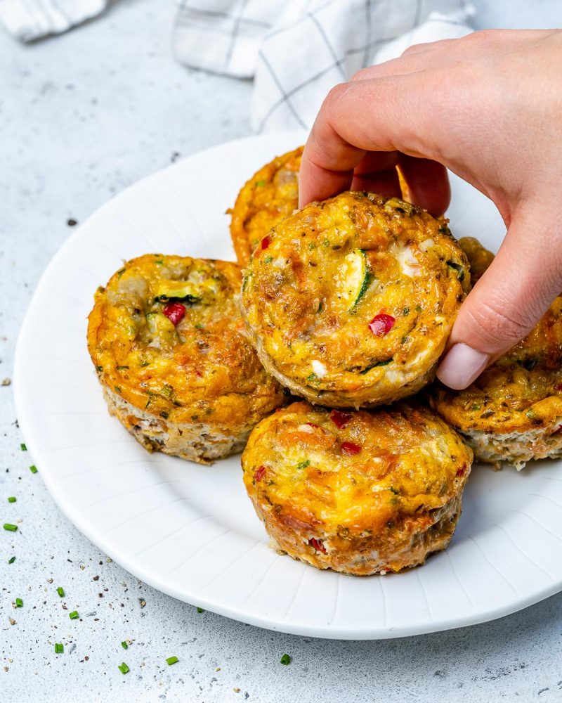 Veggie-Packed Frittata Egg Muffins for Cheery Mornings! | Clean Food Crush