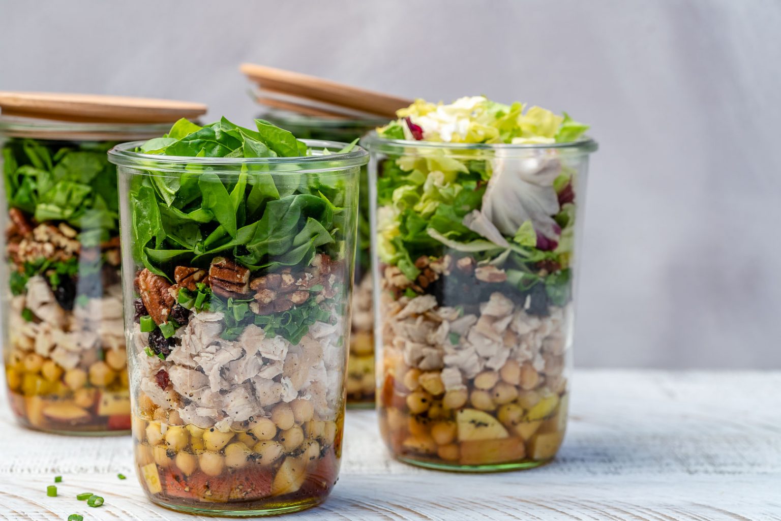 Leftover Turkey Mason Jar Salads Great For Meal Prep Clean Food Crush