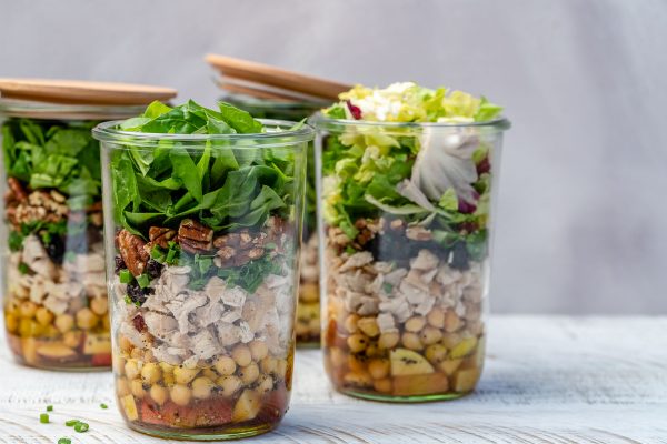 Leftover Turkey Mason Jar Salads – Great for Meal Prep! | Clean Food Crush