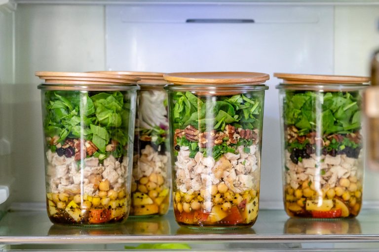 Leftover Turkey Mason Jar Salads Great for Meal Prep! Clean Food Crush