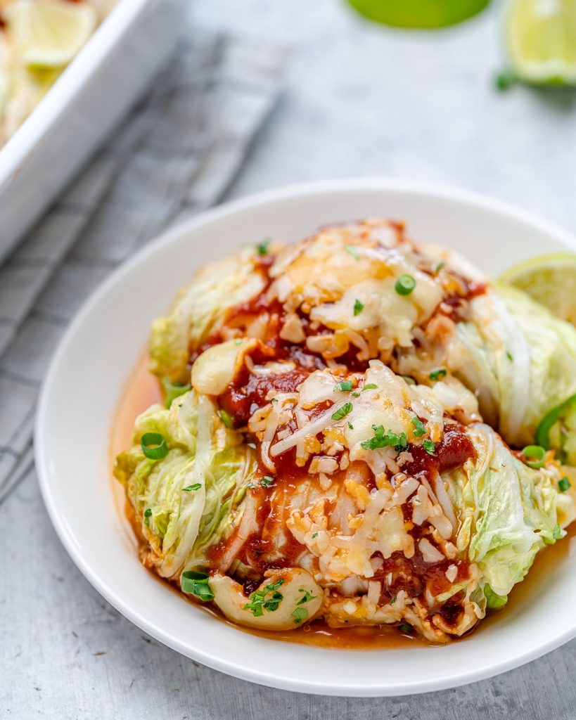 Cabbage Enchilada Roll Ups