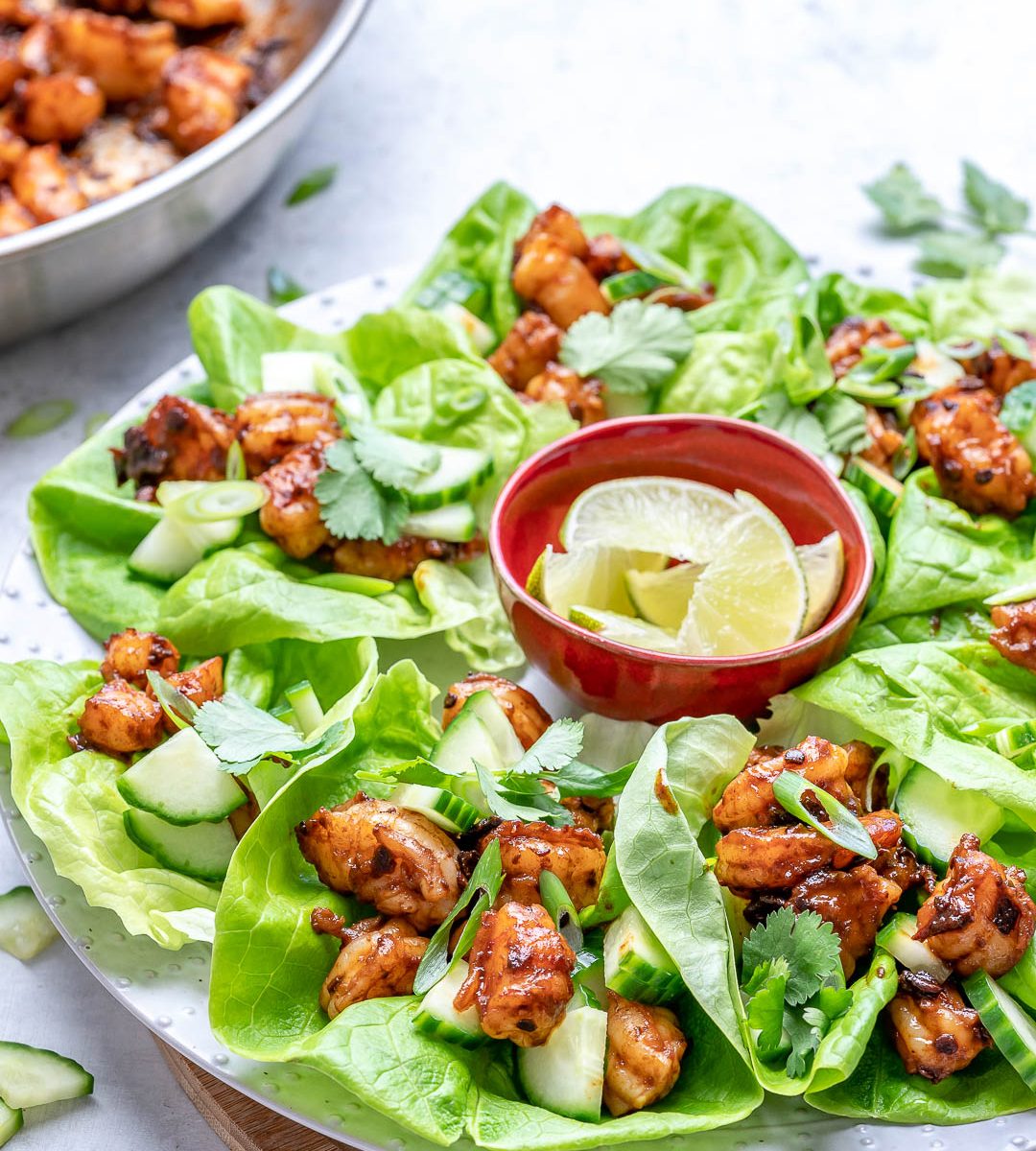 Chipotle lime shrimp lettuce wraps-image