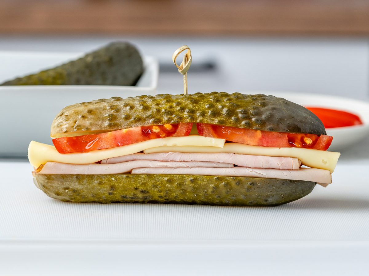 Quick + Easy Pickle Sandwich for a Super Fun Lunch or Snack Idea!