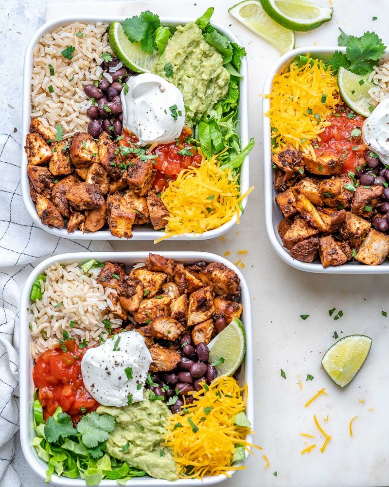 Copycat Chipotle Chicken Burrito Bowls CFC Style | Clean Food Crush