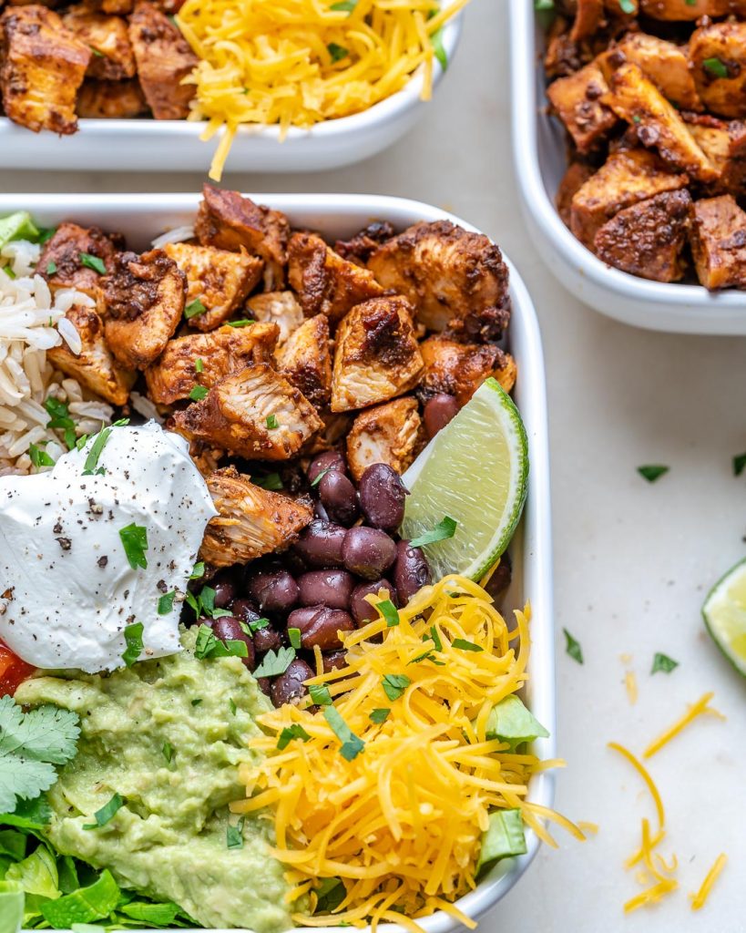 Copycat Chipotle Chicken Burrito Bowls CFC Style | Clean Food Crush