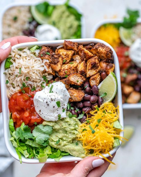 Copycat Chipotle Chicken Burrito Bowls CFC Style | Clean Food Crush