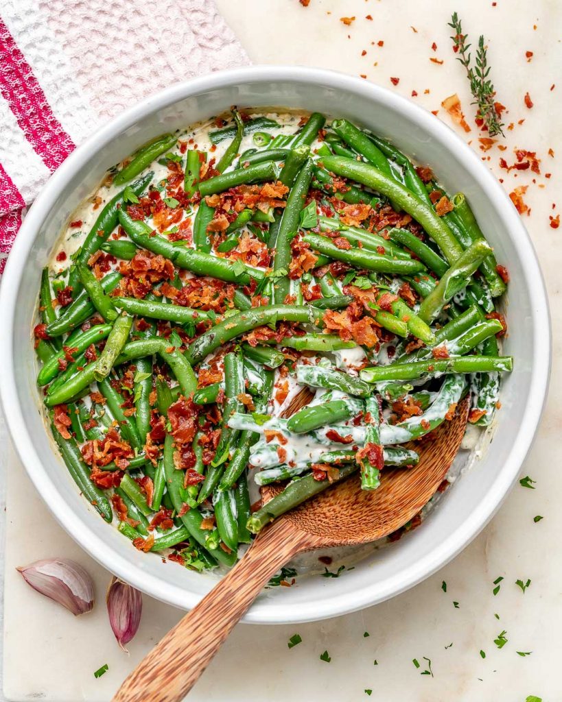 Garlic + Herb Creamy Green Beans