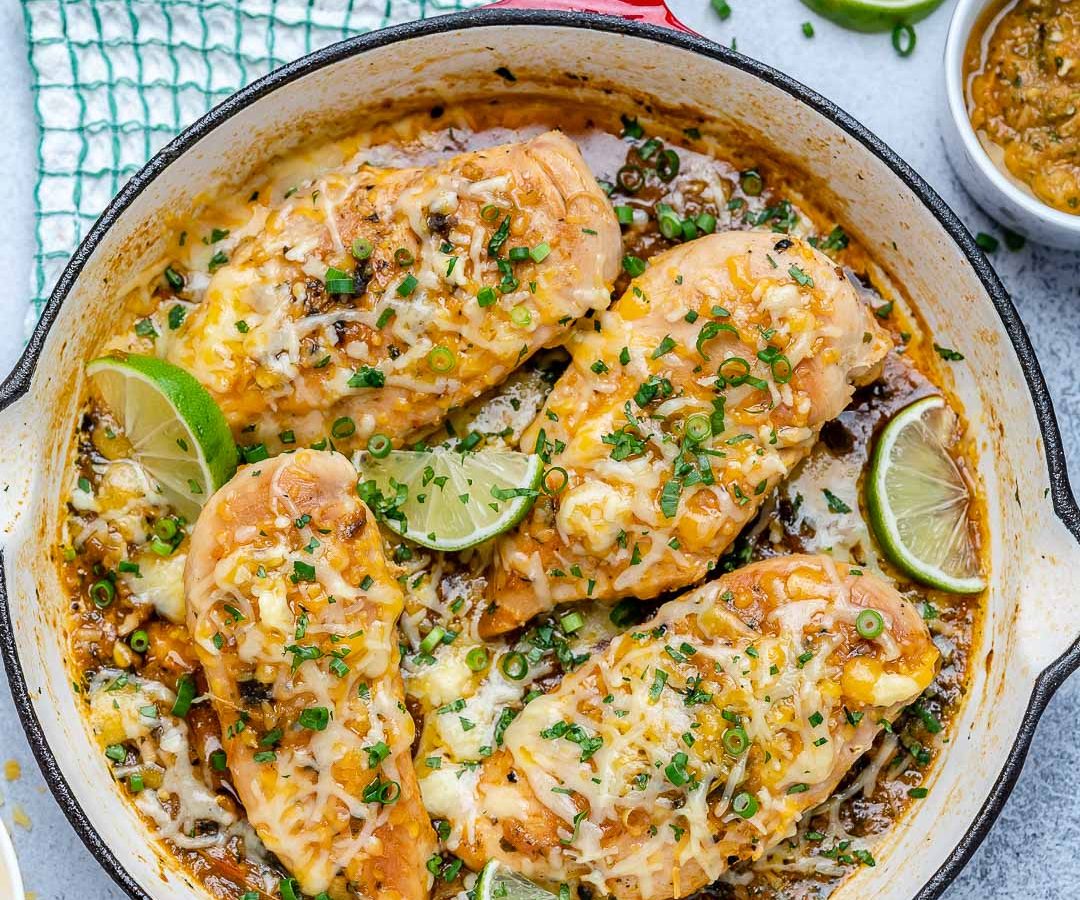 Salsa Verde Chicken Skillet | Clean Food Crush