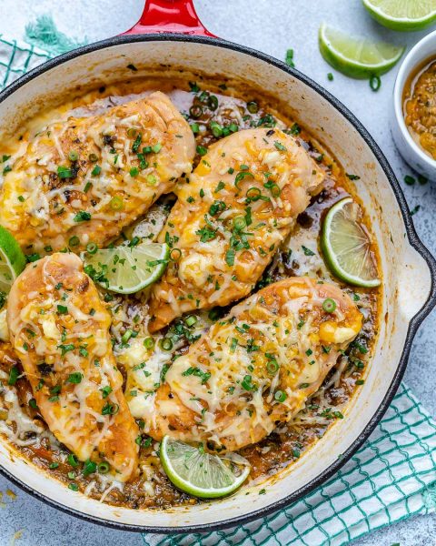 Salsa Verde Chicken Skillet | Clean Food Crush