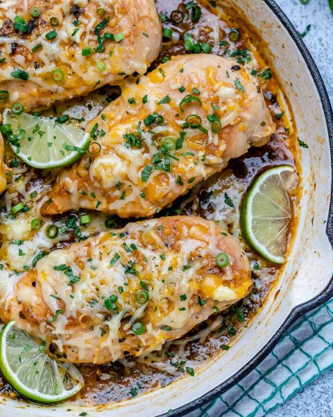 Salsa Verde Chicken Skillet | Clean Food Crush