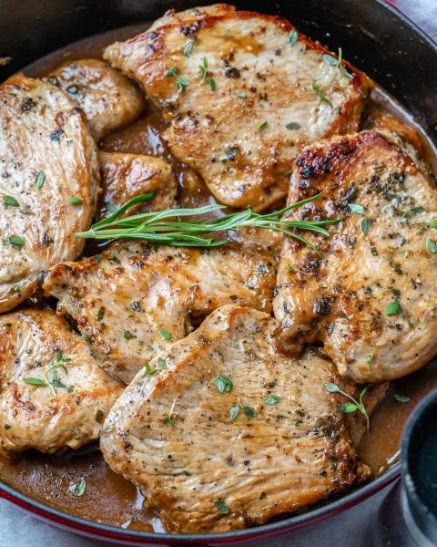 Garlic + Herb Turkey Cutlets | Clean Food Crush