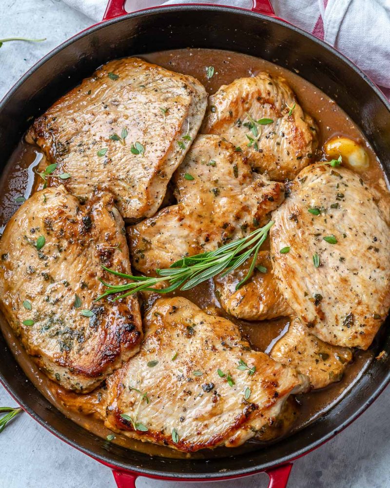 Garlic + Herb Turkey Cutlets | Clean Food Crush