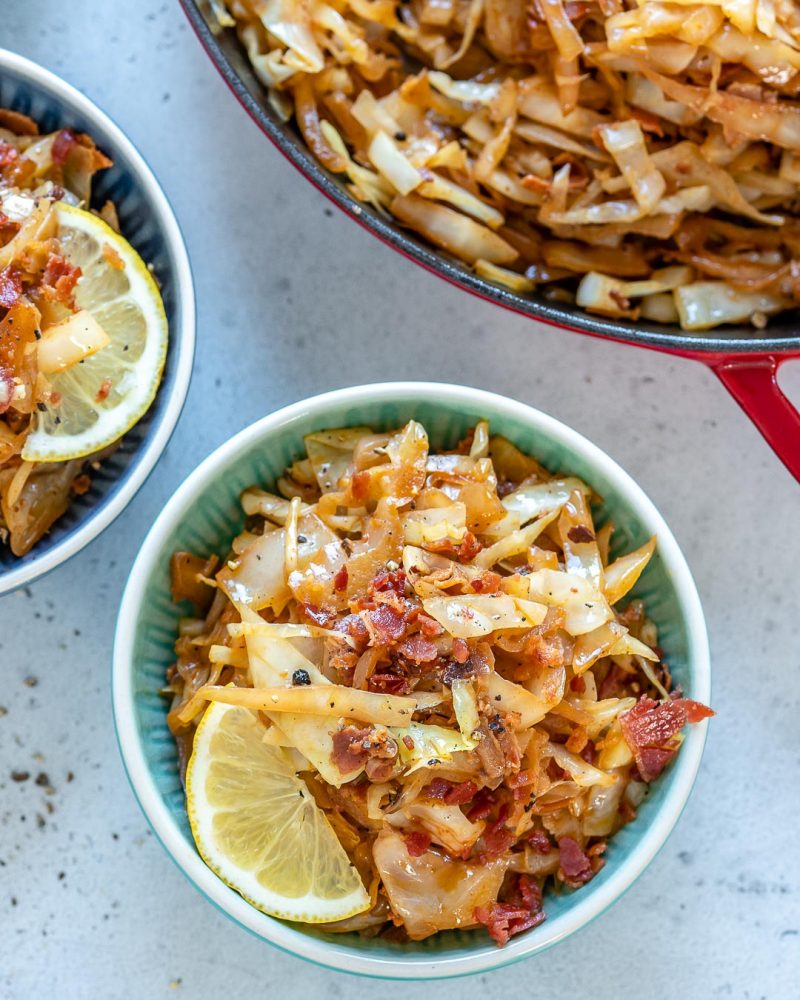 Sautéed Cabbage + Bacon | Clean Food Crush