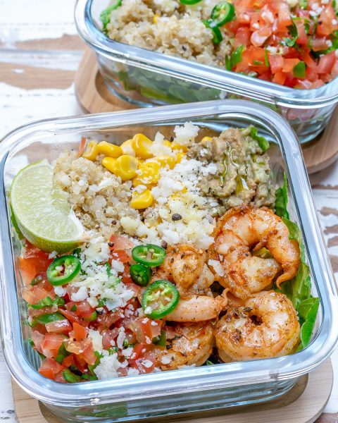 Quinoa Shrimp Burrito Bowls | Clean Food Crush