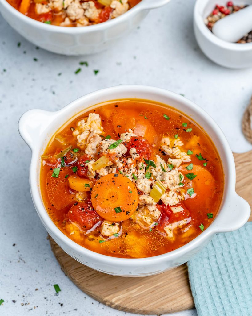 Easy Turkey Burger Soup | Clean Food Crush