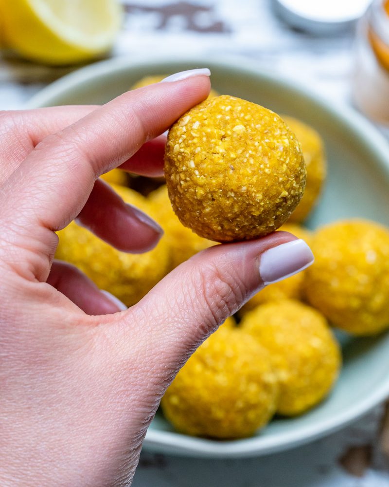 Turmeric Lemon Ginger Protein Balls Clean Food Crush
