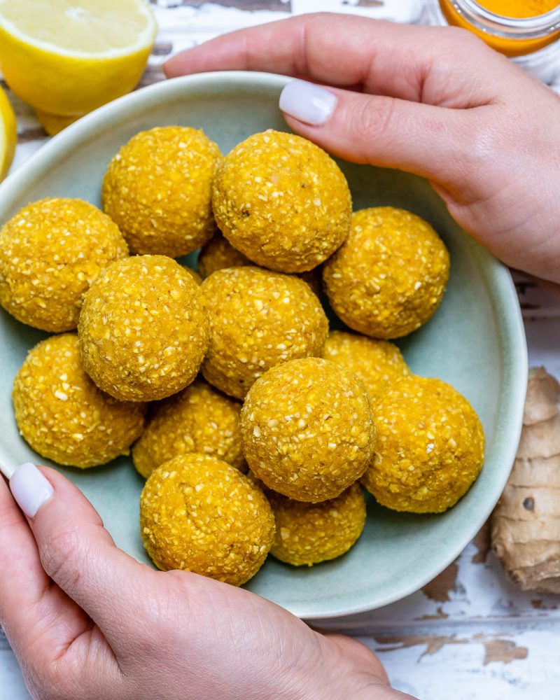 Turmeric Lemon Ginger Protein Balls Clean Food Crush