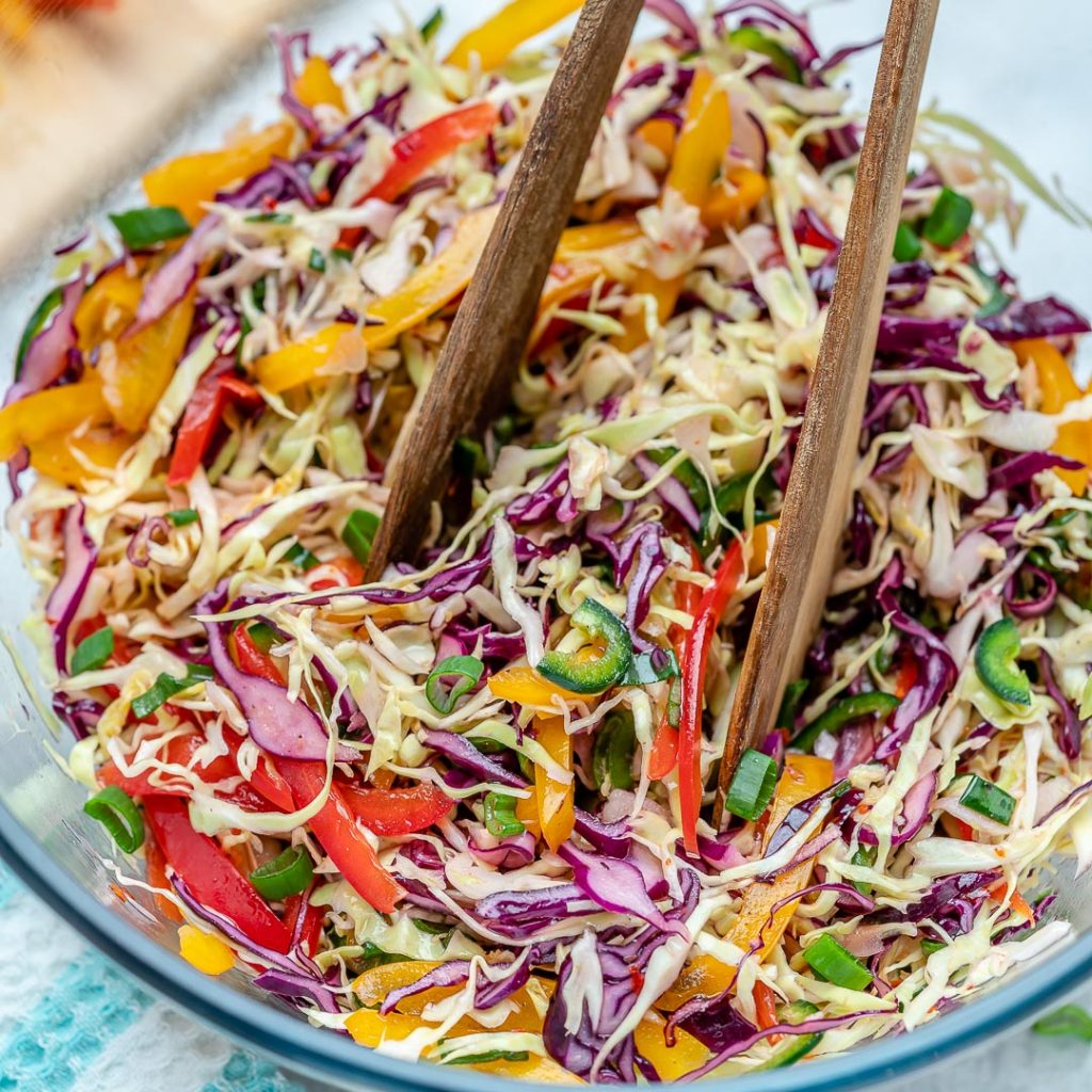 Sweet + Spicy Rainbow Slaw