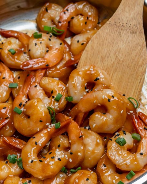 10 Minute Honey Garlic Shrimp | Clean Food Crush