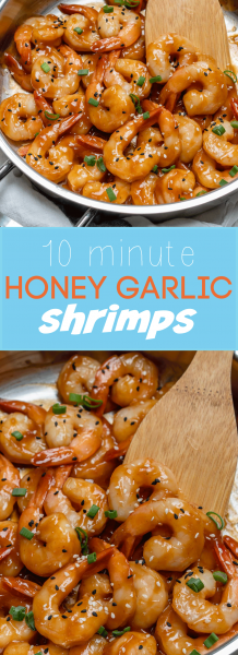 10 Minute Honey Garlic Shrimp | Clean Food Crush
