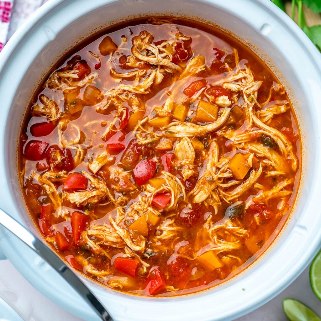 Crockpot Chicken Tortilla Soup | Clean Food Crush