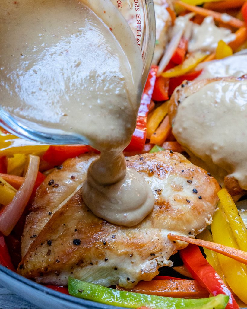 Chicken Satay Stir-fry Skillet | Clean Food Crush