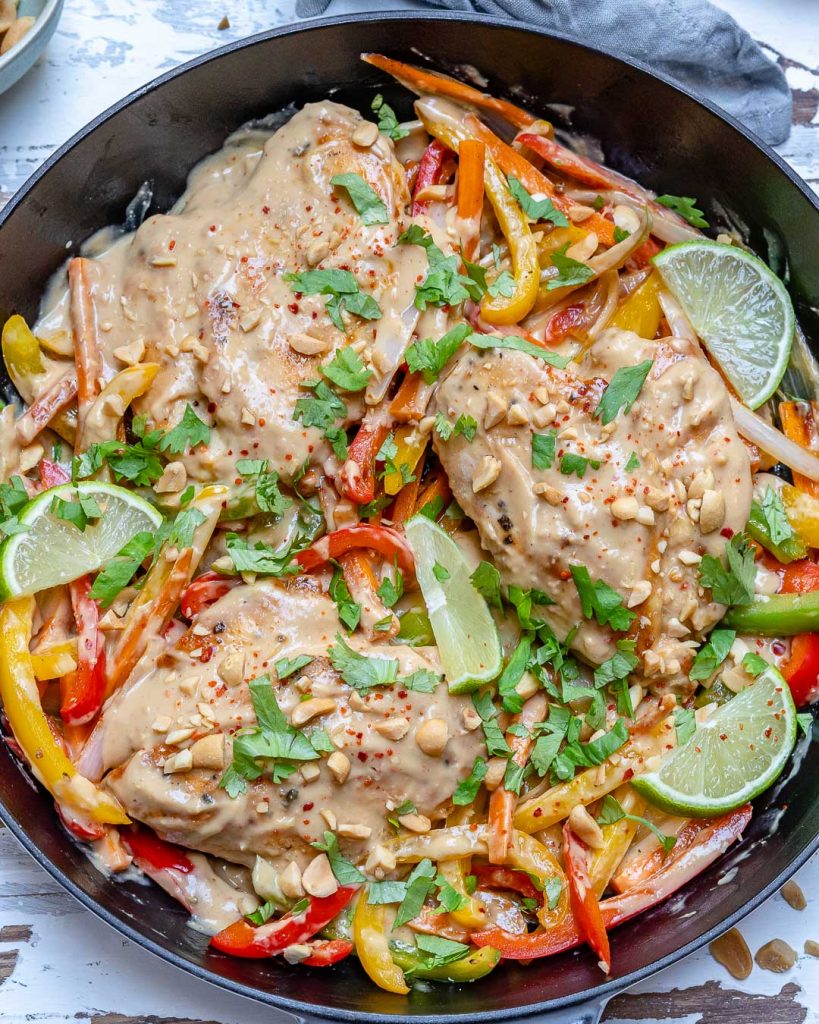 Chicken Satay Stir-fry Skillet