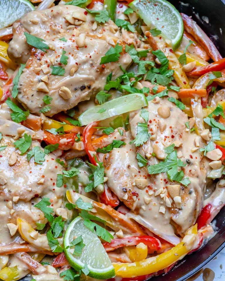 Chicken Satay Stirfry Skillet Clean Food Crush