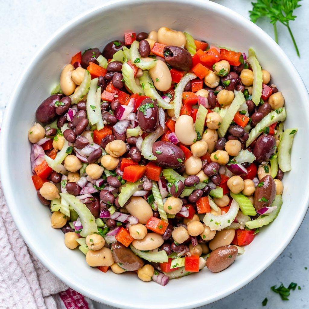 Marinated 3 Bean Salad | Clean Food Crush