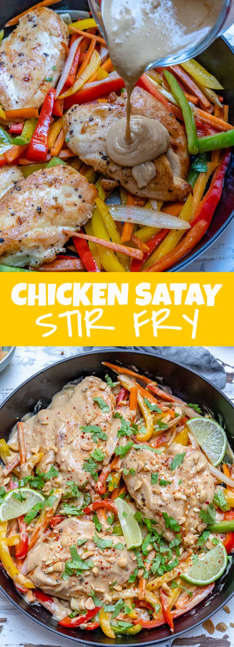 Chicken Satay Stirfry Skillet Clean Food Crush