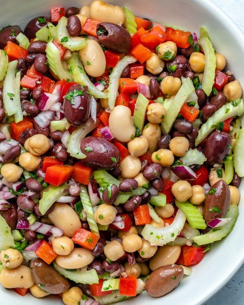 Marinated 3 Bean Salad | Clean Food Crush