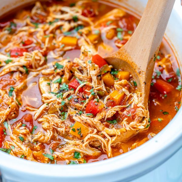 Crockpot Chicken Tortilla Soup | Clean Food Crush