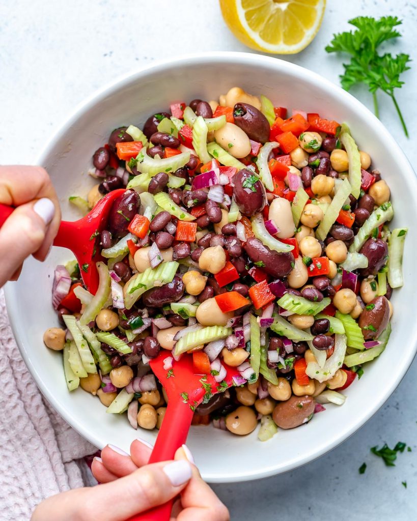 Marinated 3 Bean Salad | Clean Food Crush