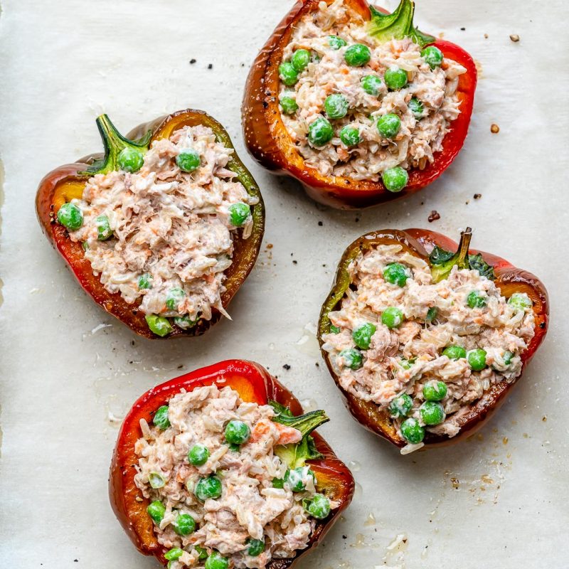 Creamy Tuna Stuffed Bell Peppers Clean Food Crush