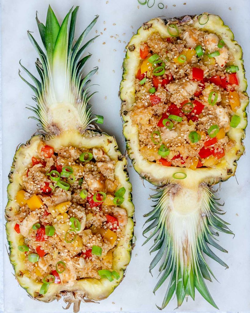 Chicken + Quinoa Pineapple Bowls Clean Food Crush