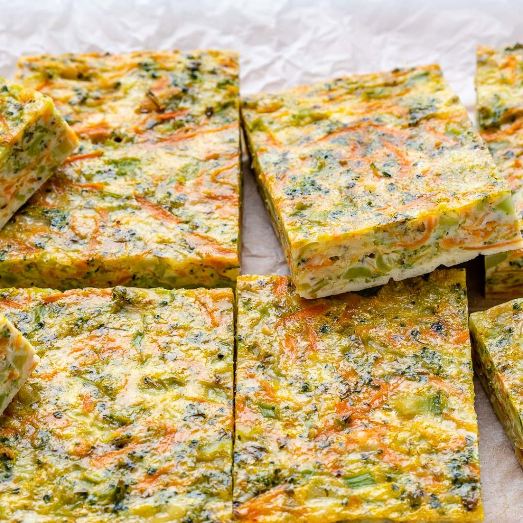 Breakfast Egg + Broccoli Bars Clean Food Crush