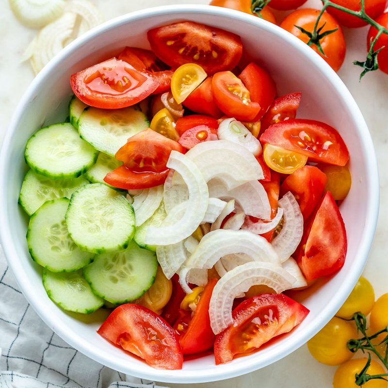 Marinated Garden Tomato + Crisp Cucumber Summer Salad | Clean Food Crush