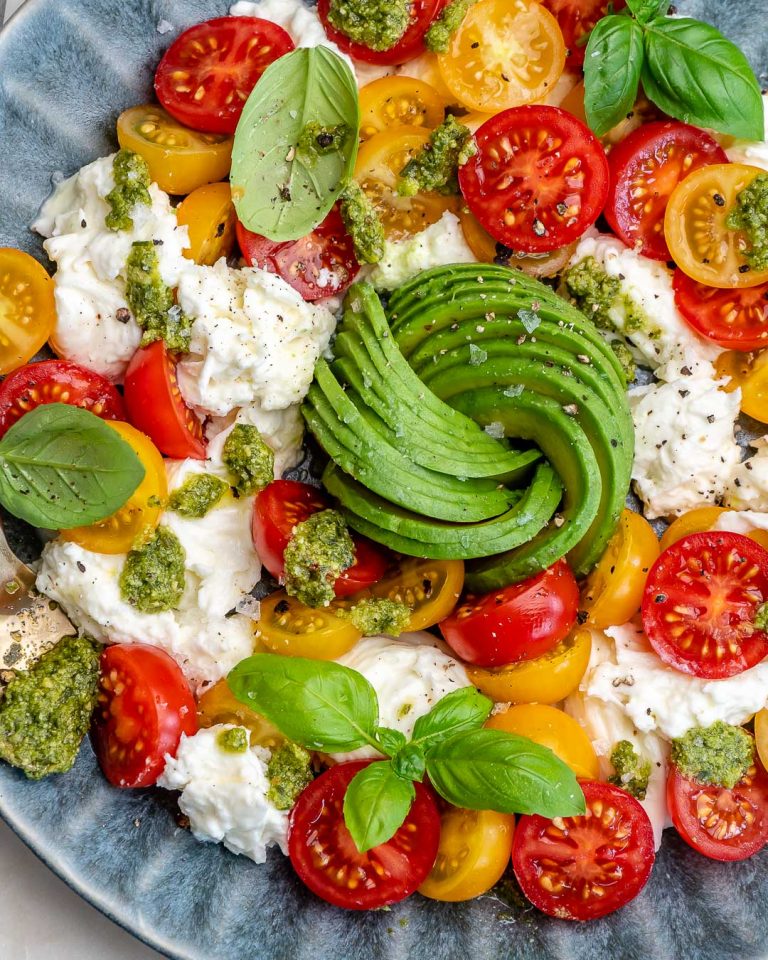 Avocado Caprese Salad Clean Food Crush