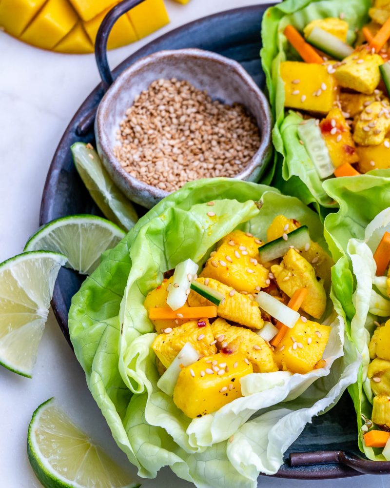 Mango Chicken Lettuce Wraps Clean Food Crush