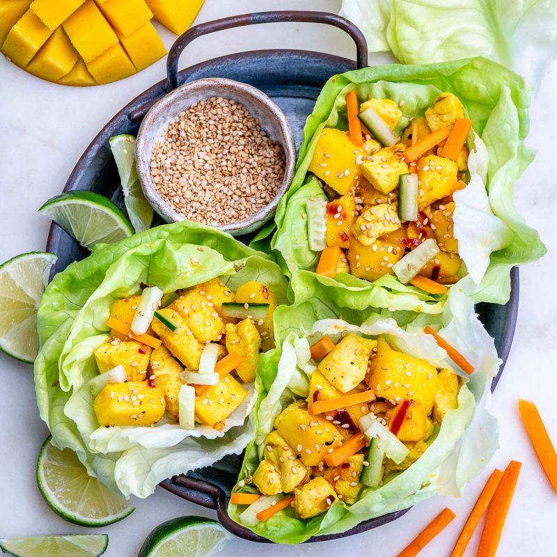 Mango Chicken Lettuce Wraps Clean Food Crush