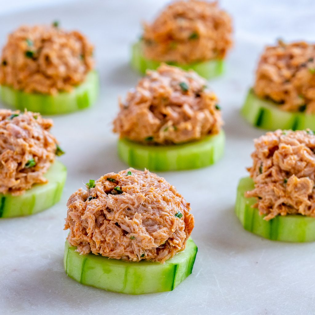 Tuna Cucumber Party Bites | Clean Food Crush