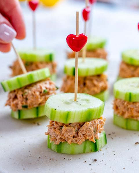 Tuna Cucumber Party Bites