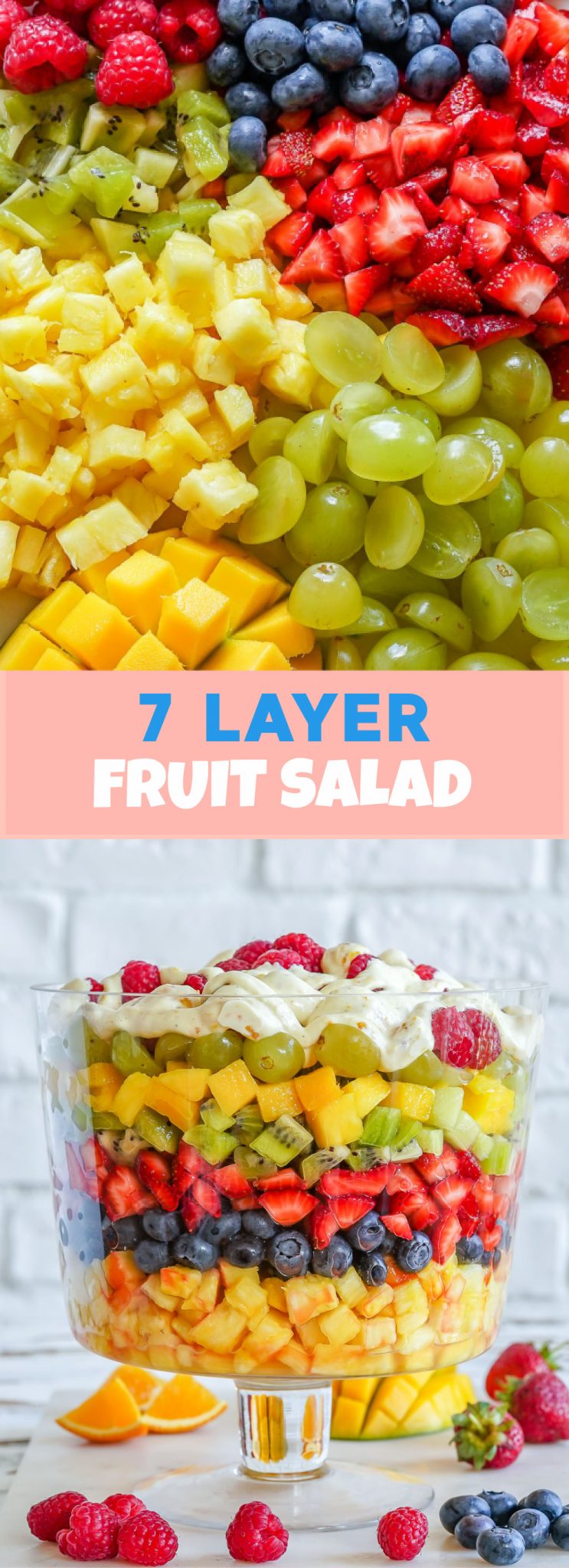 7 Layer Fresh Fruit Salad