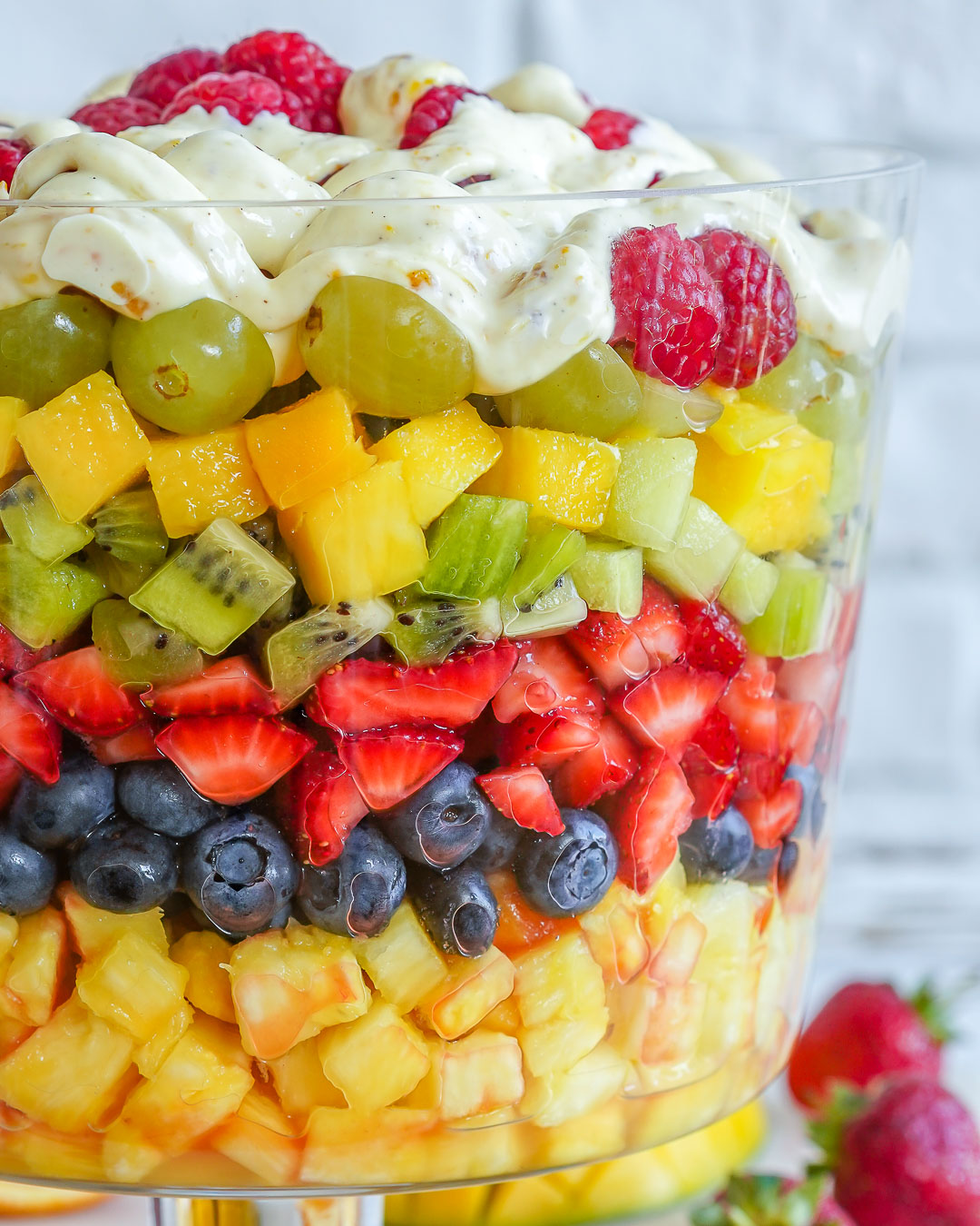 7 Layer Fresh Fruit Salad | Clean Food Crush