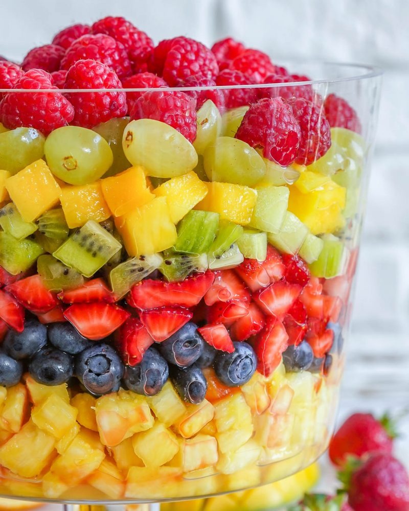 7 Layer Fresh Fruit Salad | Clean Food Crush