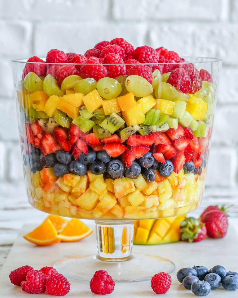 7 Layer Fresh Fruit Salad | Clean Food Crush