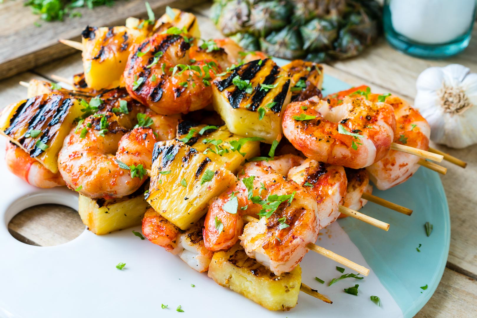 Grilled Garlic Herb Shrimp Skewers