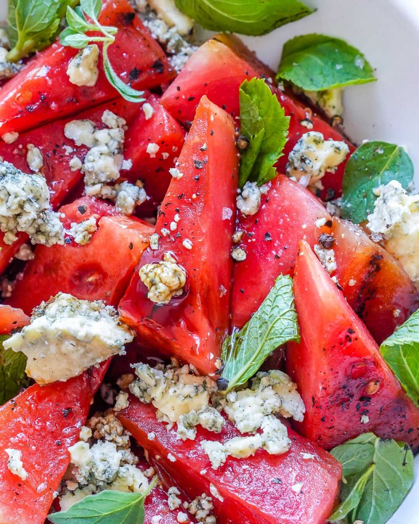 Grilled Watermelon Blue Cheese Salad | Clean Food Crush