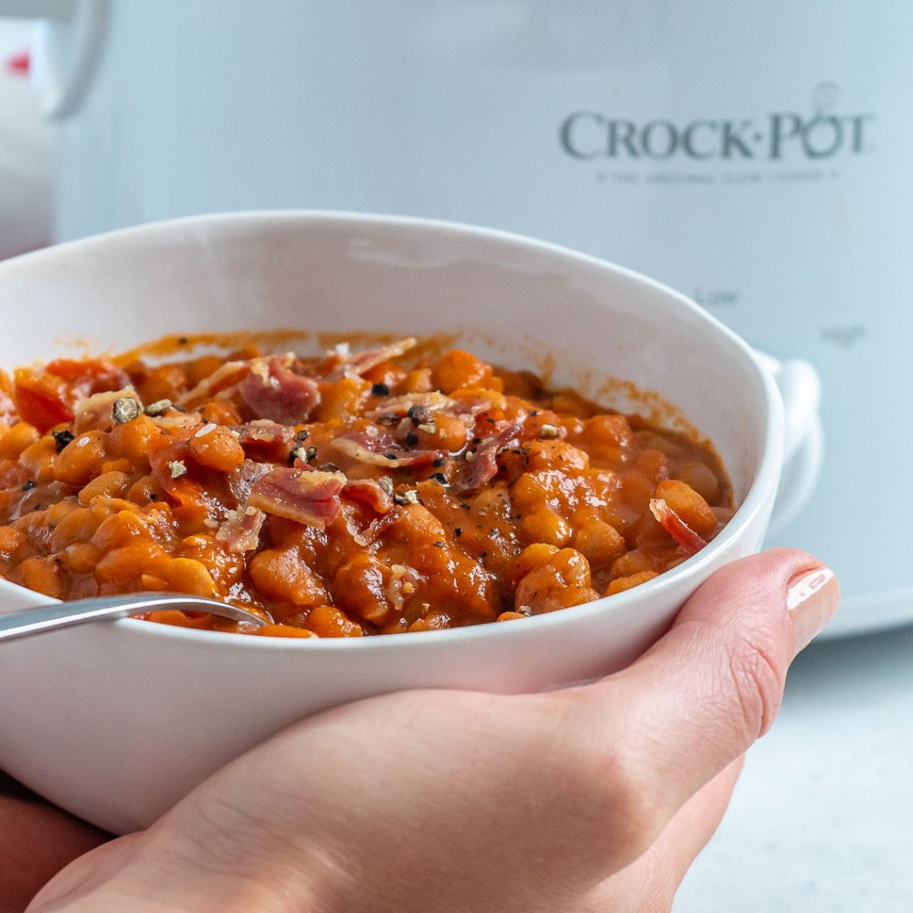 Healthier Crockpot ‘Baked’ Beans Clean Food Crush