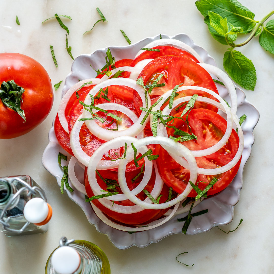 Sweet Onion + Tomato Salad | Clean Food Crush